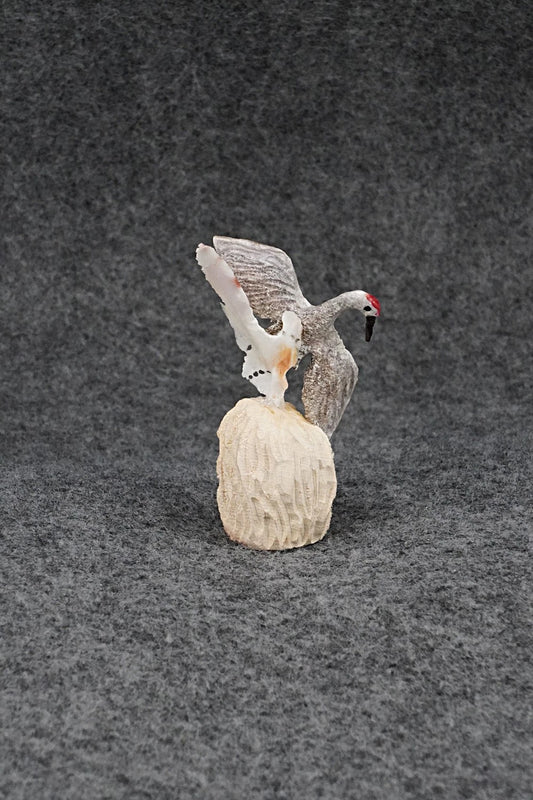 Sandhill Crane Zuni Fetish Carving - Ruben Najera