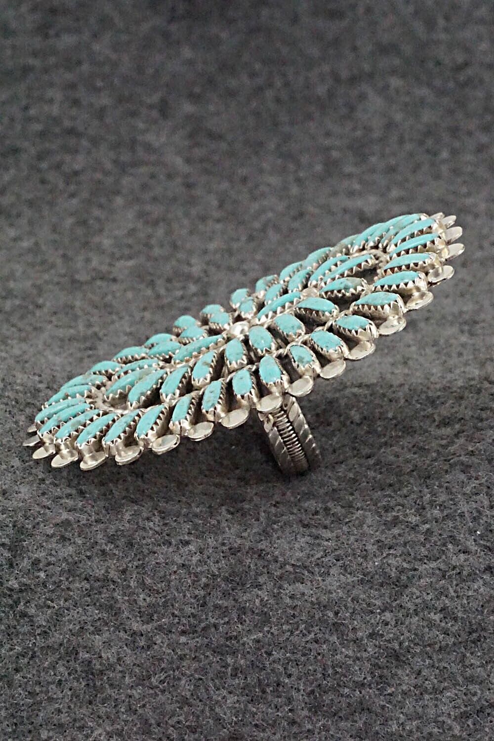 Turquoise & Sterling Silver Ring - Lavell Byjoe - Size 7.75