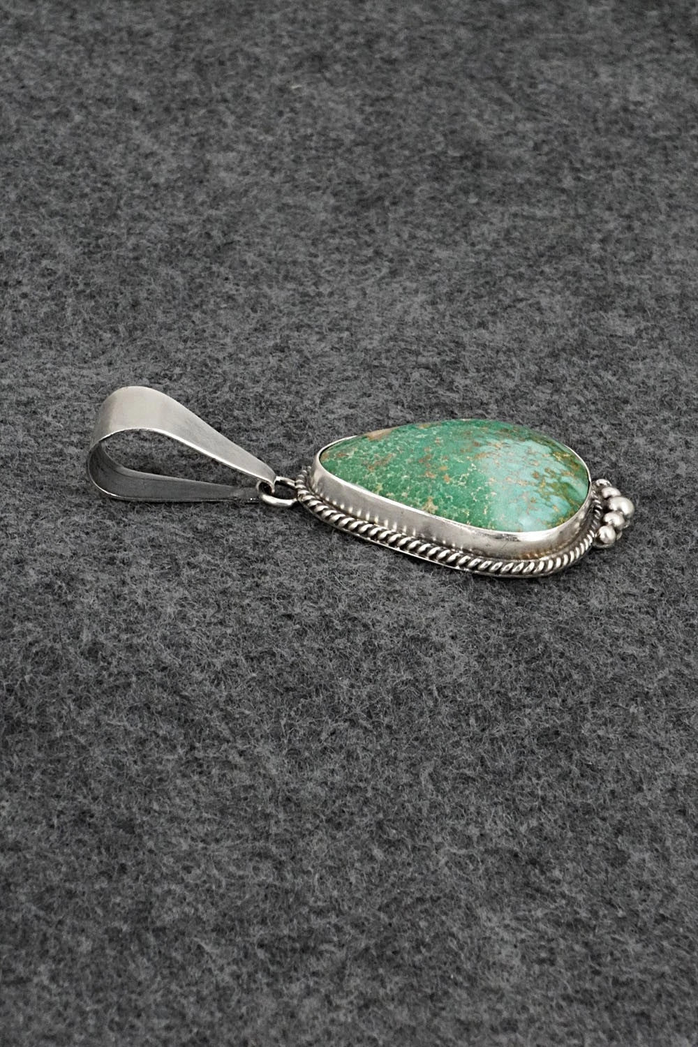 Turquoise & Sterling Silver Pendant - Eugene Gruber
