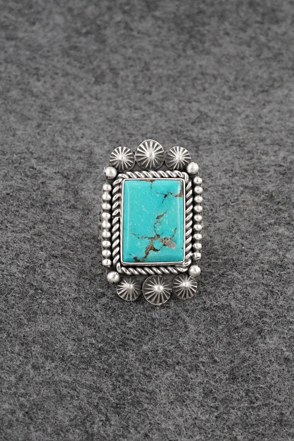 Turquoise & Sterling Silver Ring - Michael Calladitto - Size 10