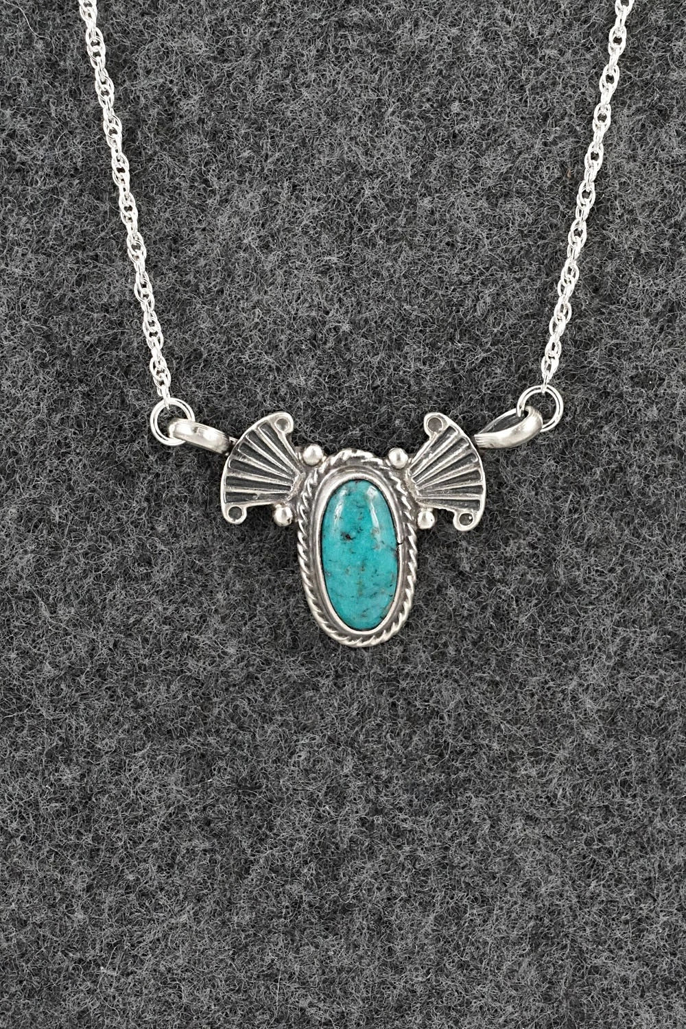 Turquoise & Sterling Silver Necklace - Verley Betone