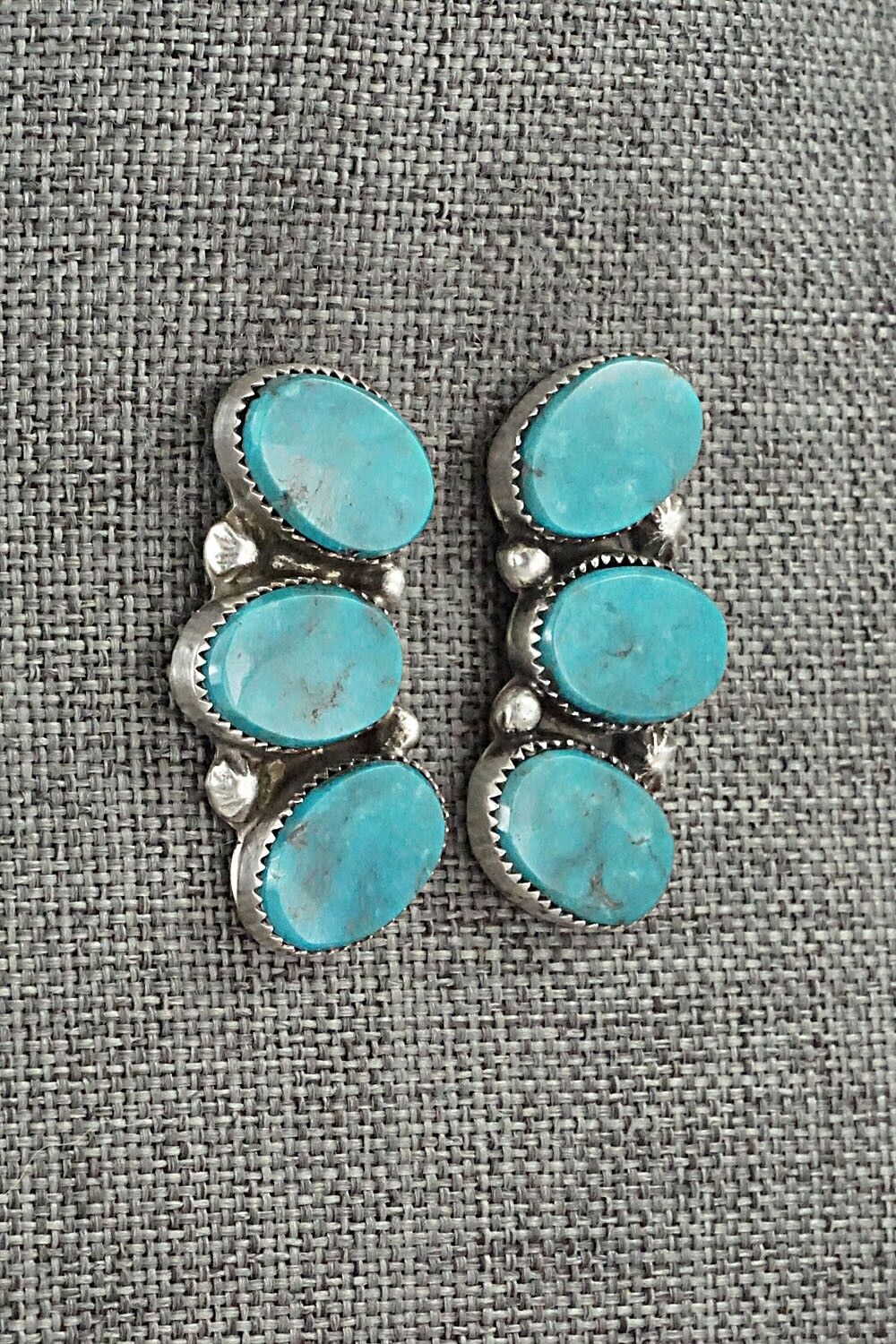 Turquoise & Sterling Silver Earrings - Selina Warner