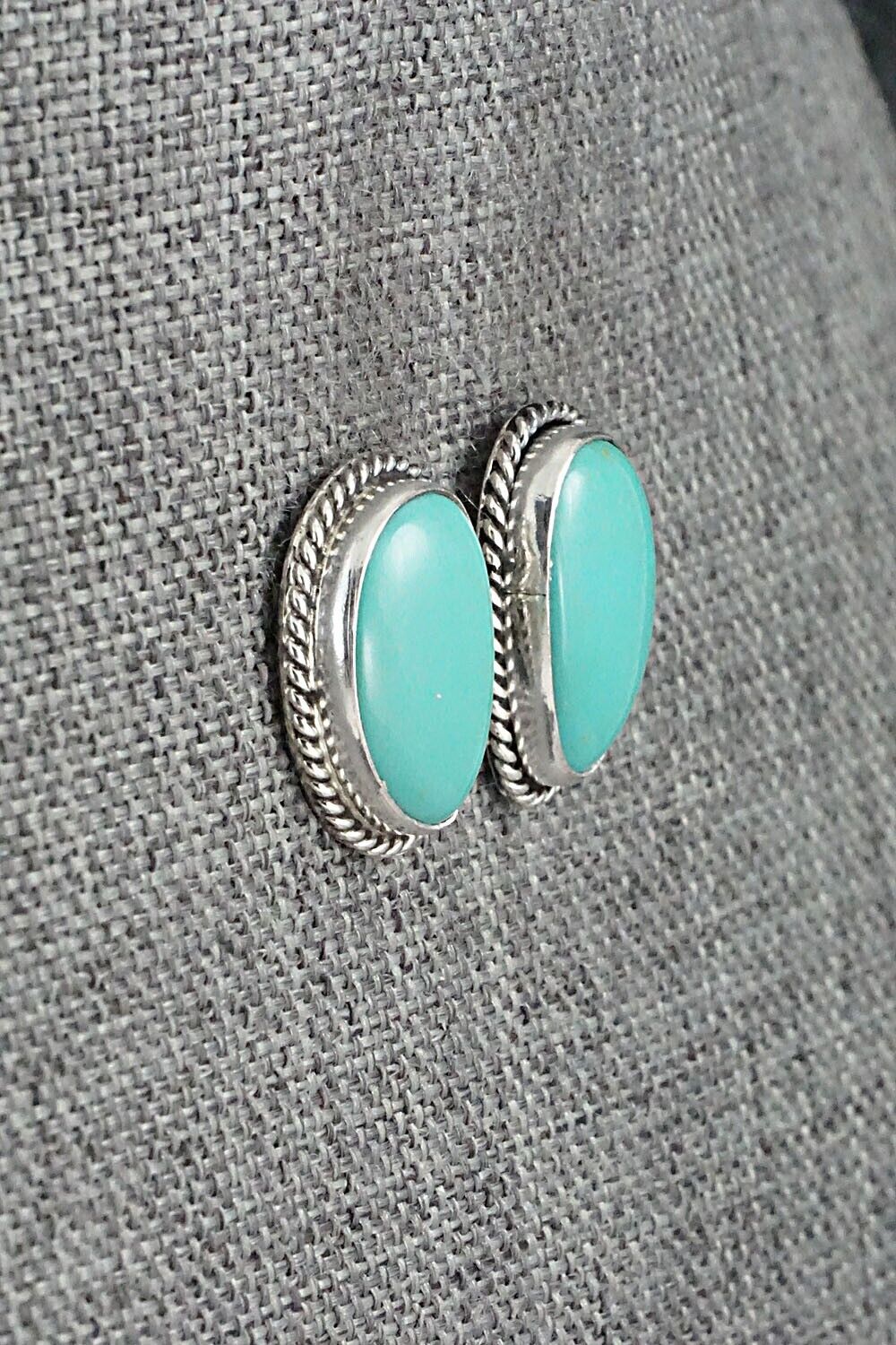 Turquoise & Sterling Silver Earrings - Marco Begaye