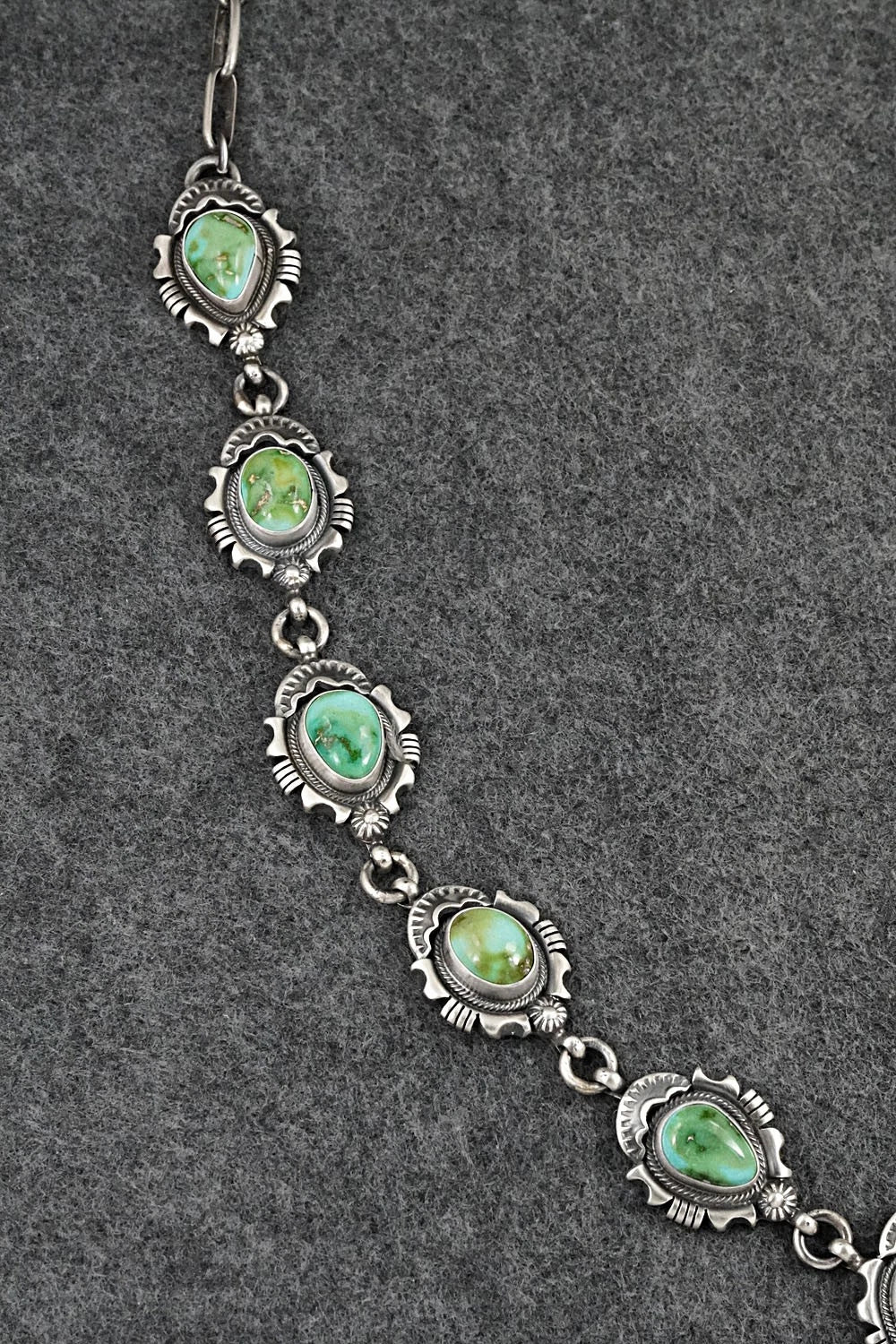 Turquoise & Sterling Silver Necklace and Earrings Set - Jackson Hoskie