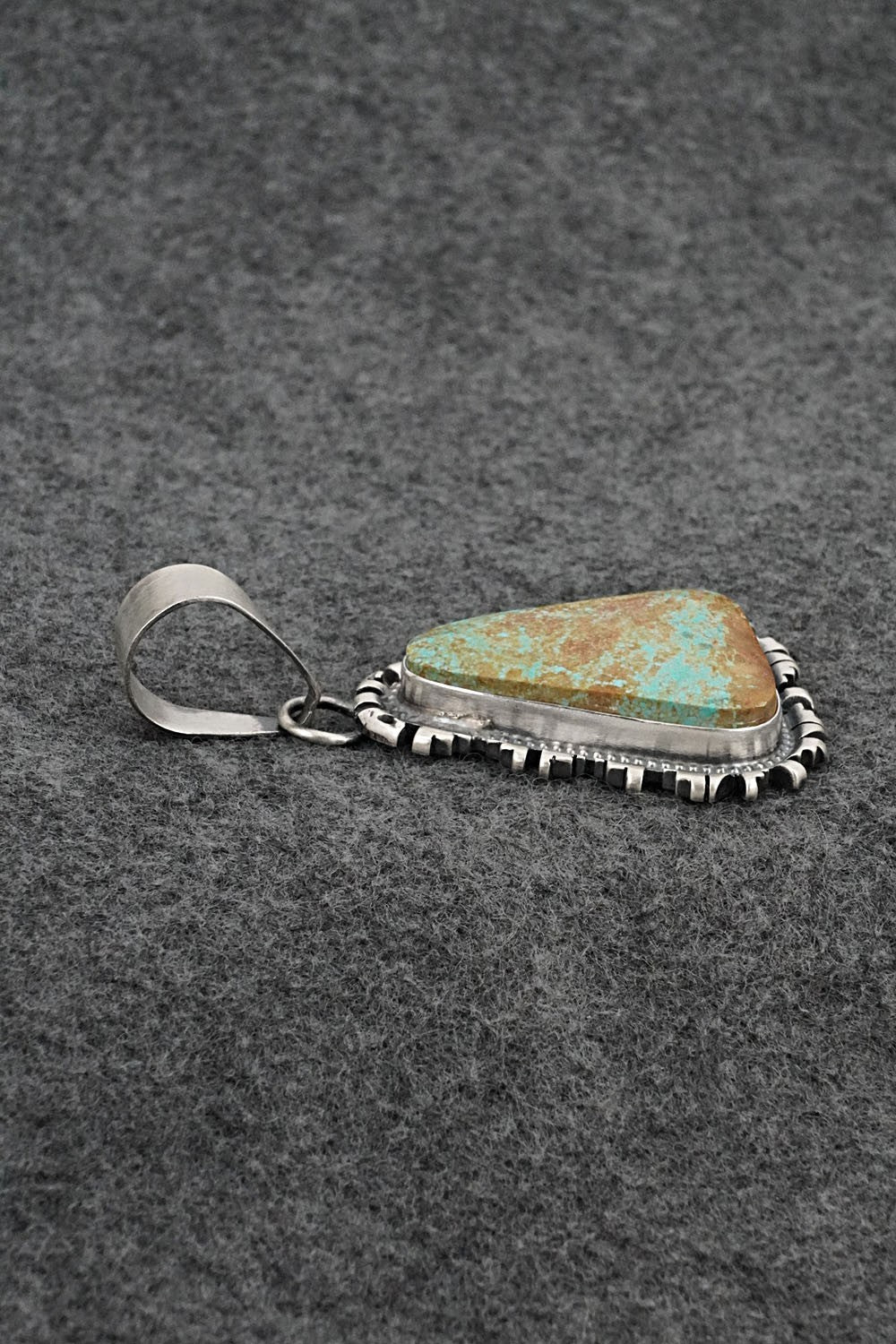 Turquoise & Sterling Silver Pendant - Randy Billy