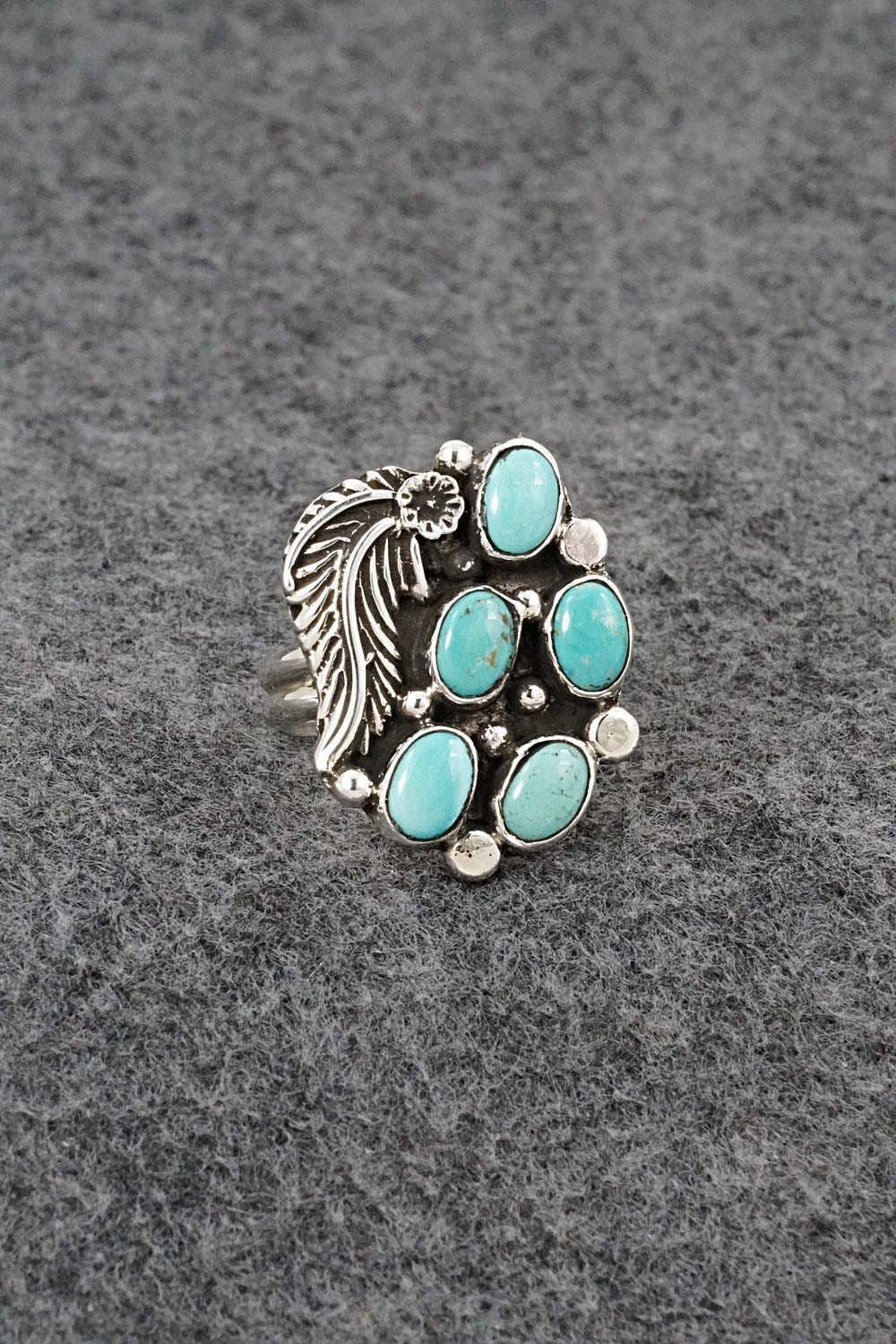 Turquoise & Sterling Silver Ring - Priscilla Reeder - Size 7