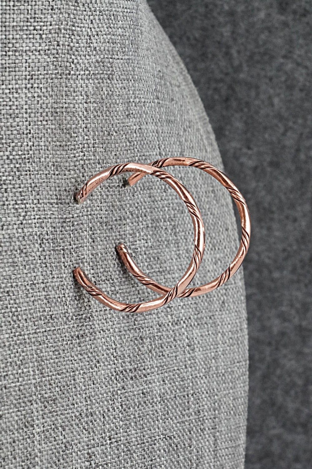 Copper Hoop Earrings - Elaine Tahe
