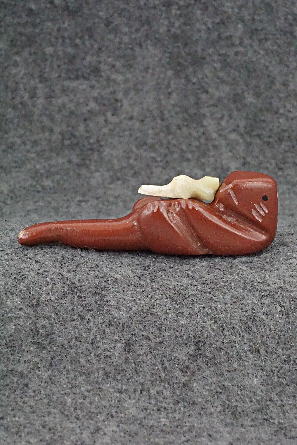 Otter with Pup Zuni Fetish Carving - Justin Red Elk
