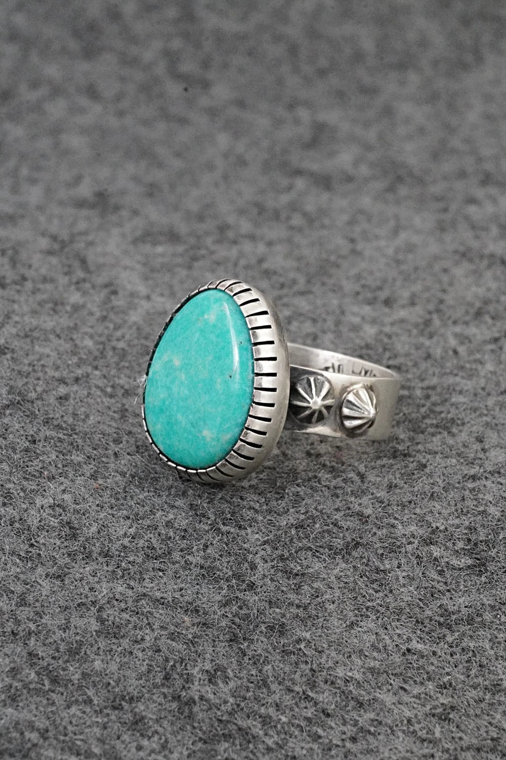 Turquoise & Sterling Silver Ring - Darrin Livingston - Size 9