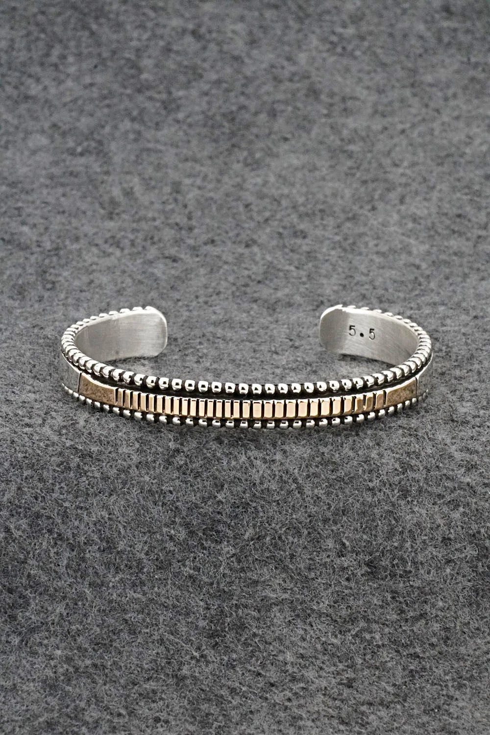 Sterling Silver and 14k Gold Bracelet - Jonathan Nez