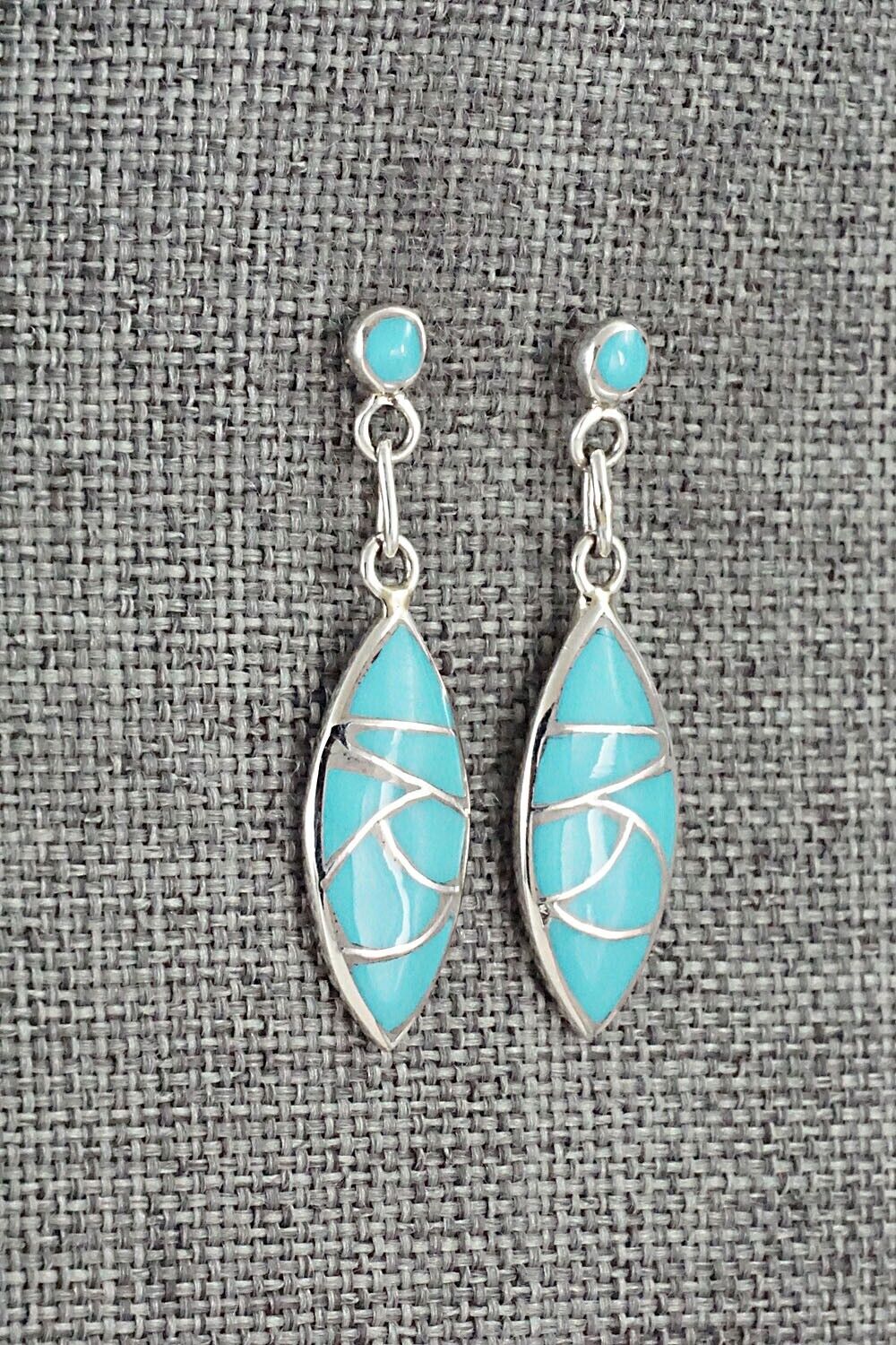 Turquoise & Sterling Silver Earrings - Orena Leekya