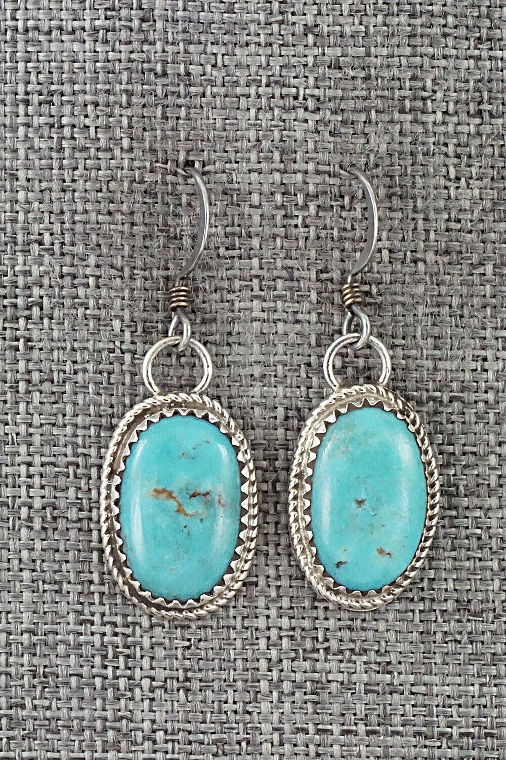 Turquoise & Sterling Silver Earrings - Ernest Hawthorne