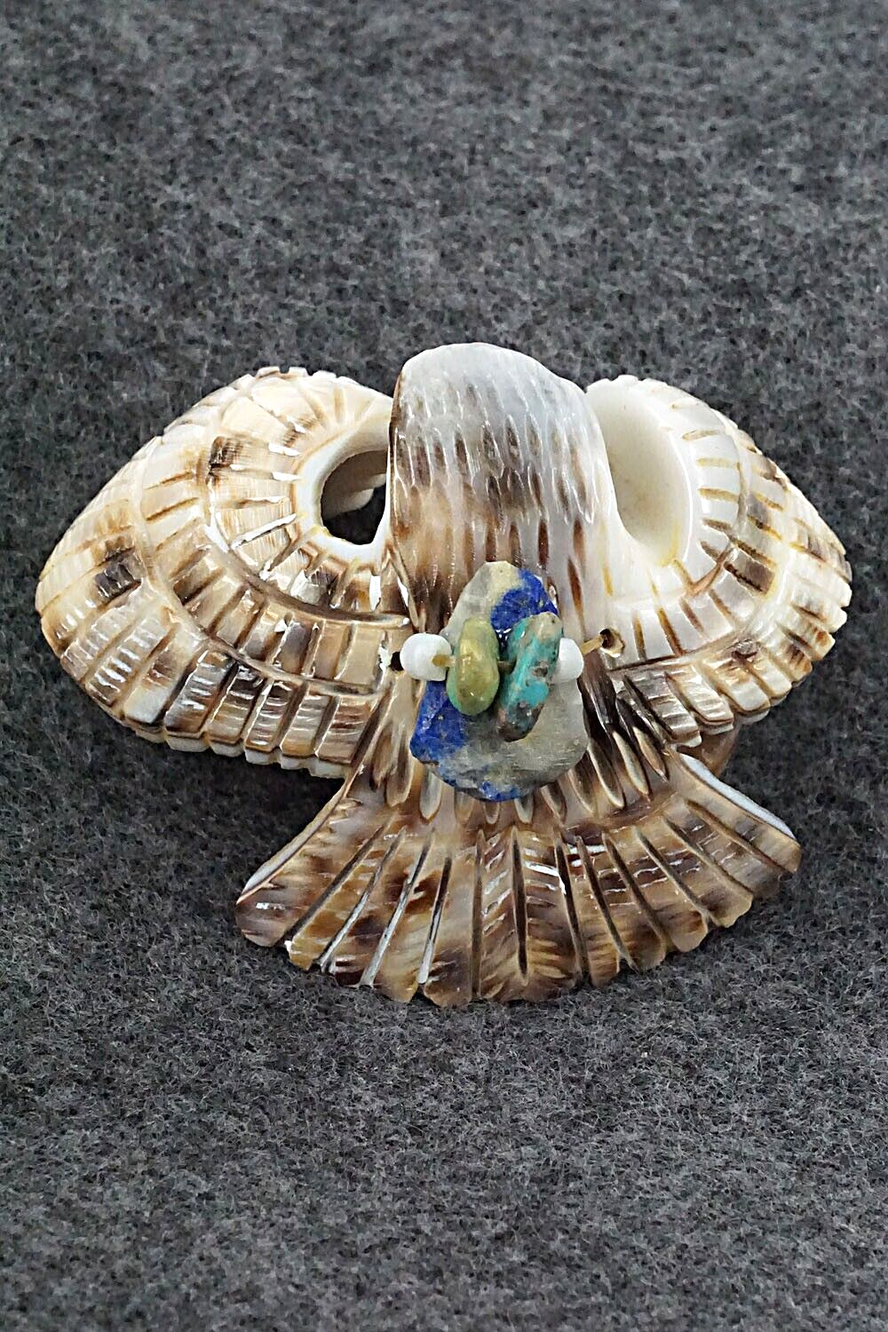 Owl Zuni Fetish Carving - Byrston Bowannie