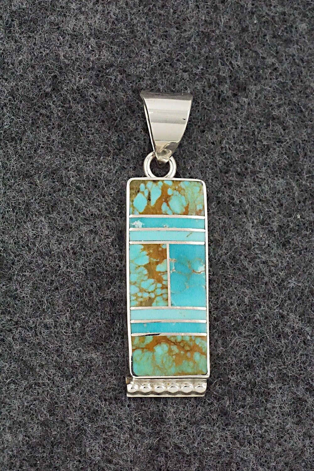 Turquoise & Sterling Silver Pendant - Curtis Manygoats