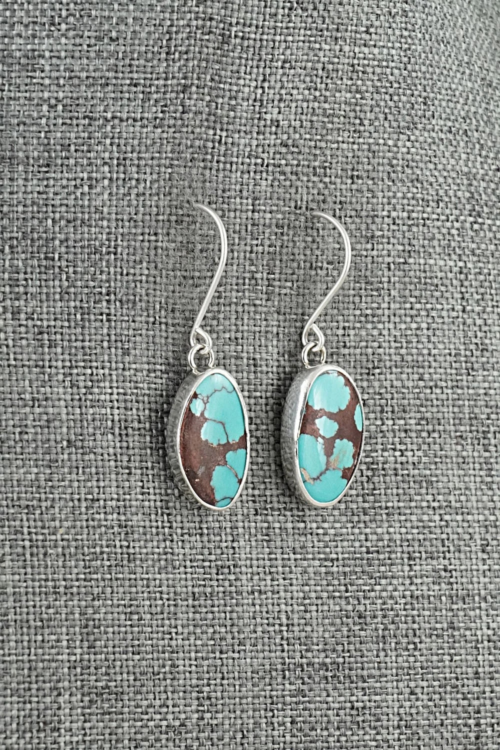 Turquoise & Sterling Silver Earrings - Eugene Gruber