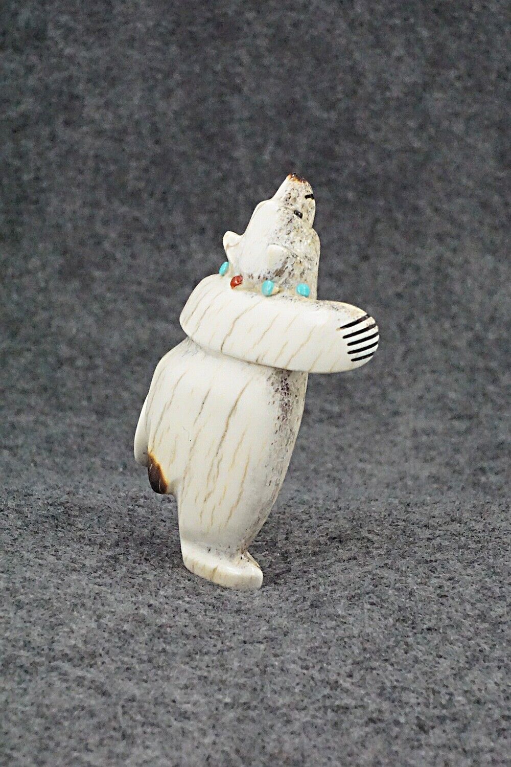 Dancing Bear Zuni Fetish Carving - Claudia Peina