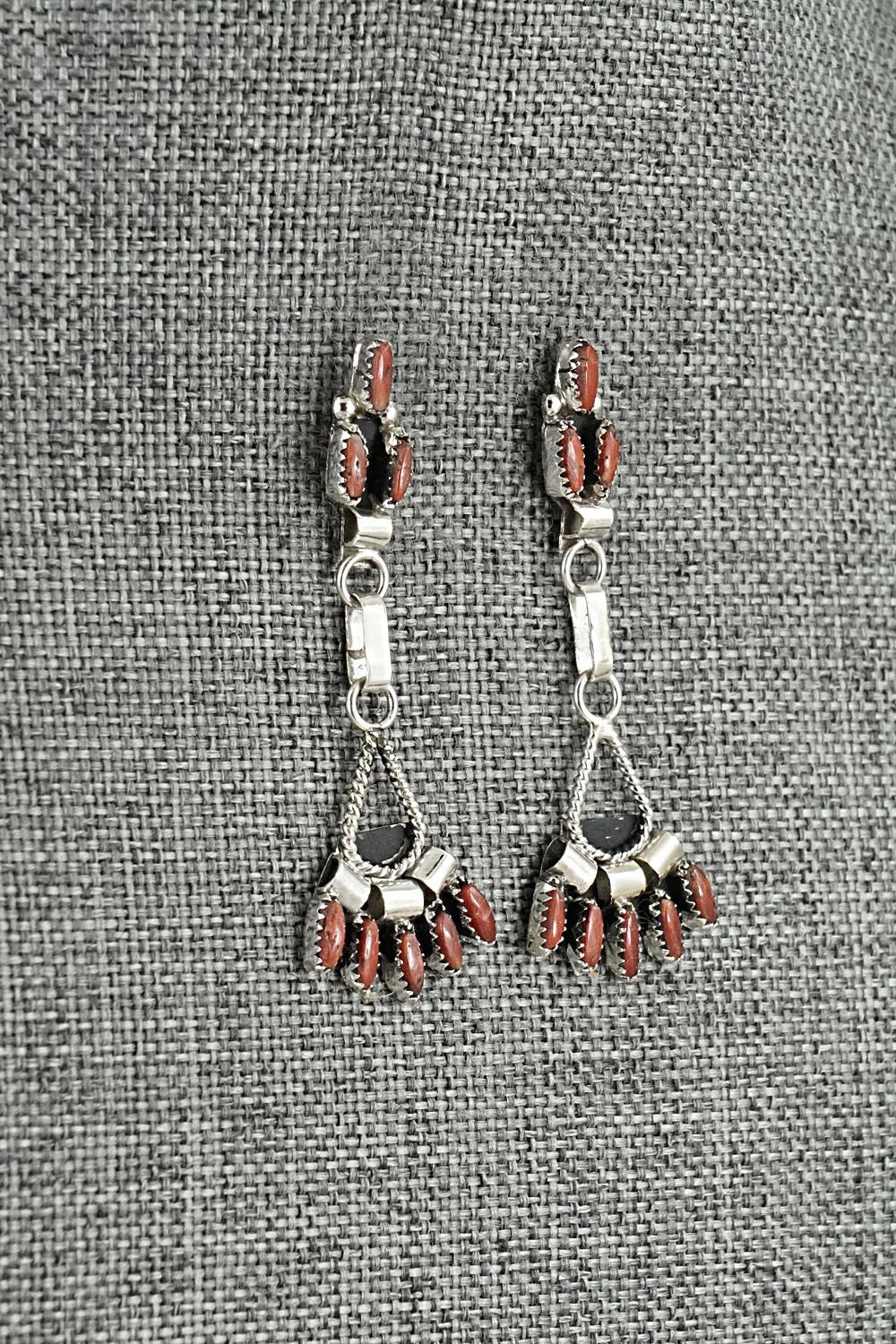 Coral & Sterling Silver Necklace Set - Evonne Hustito