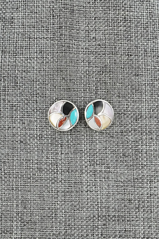 Multi-Stone & Sterling Silver Earrings - Orena Leekya