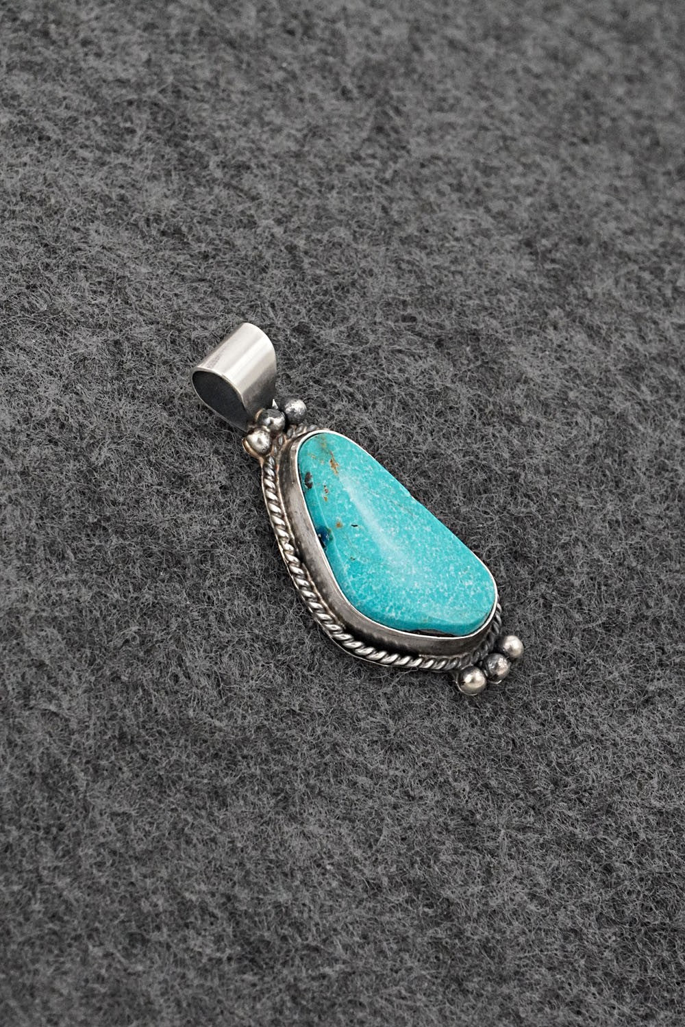 Turquoise & Sterling Silver Pendant - Rena Begay