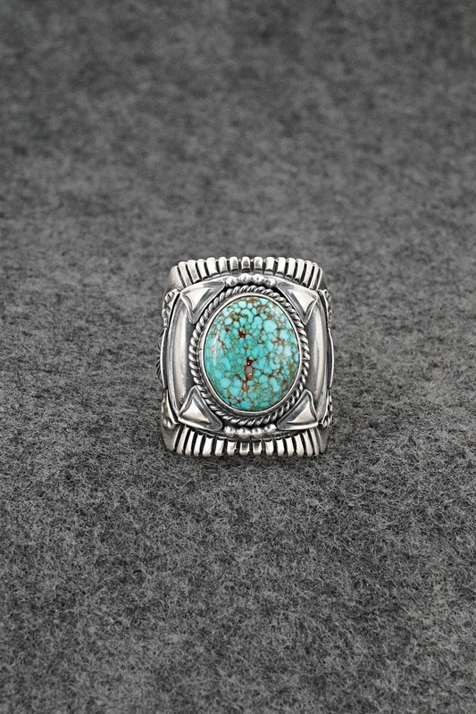 Turquoise & Sterling Silver Ring - Derrick Gordon - Size 10