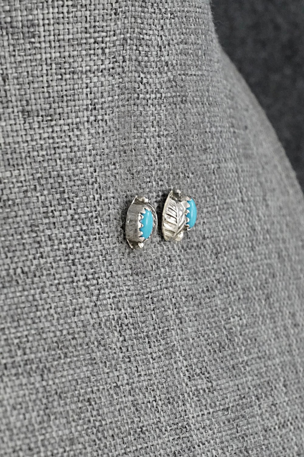 Turquoise & Sterling Silver Earrings - Roselene Joe