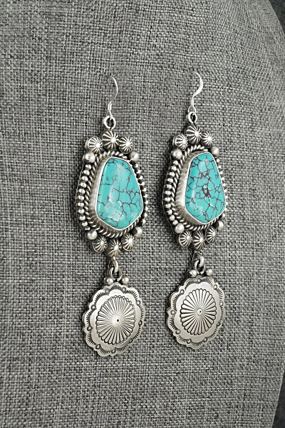Turquoise & Sterling Silver Earrings - Michael Calladitto