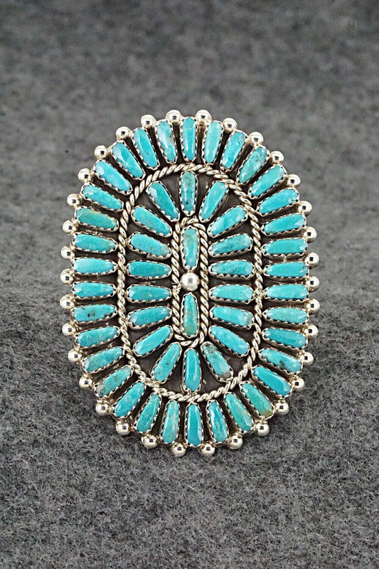 Turquoise & Sterling Silver Ring - Philena Byjoe - Size 8