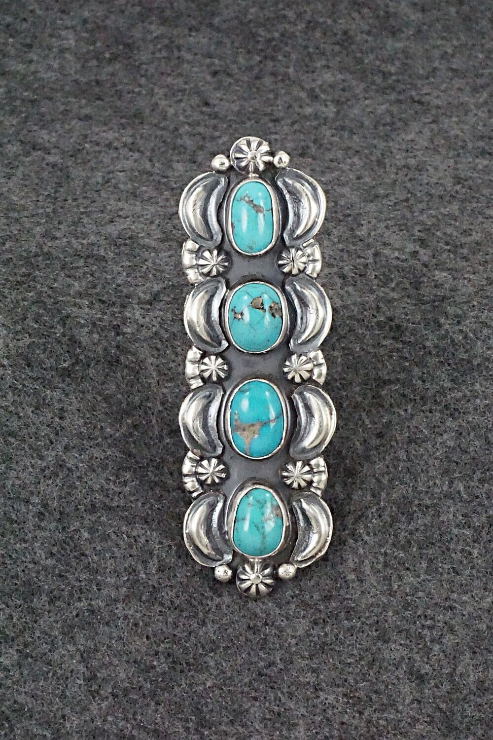 Turquoise & Sterling Silver Ring - Jeff James - Size 7.25