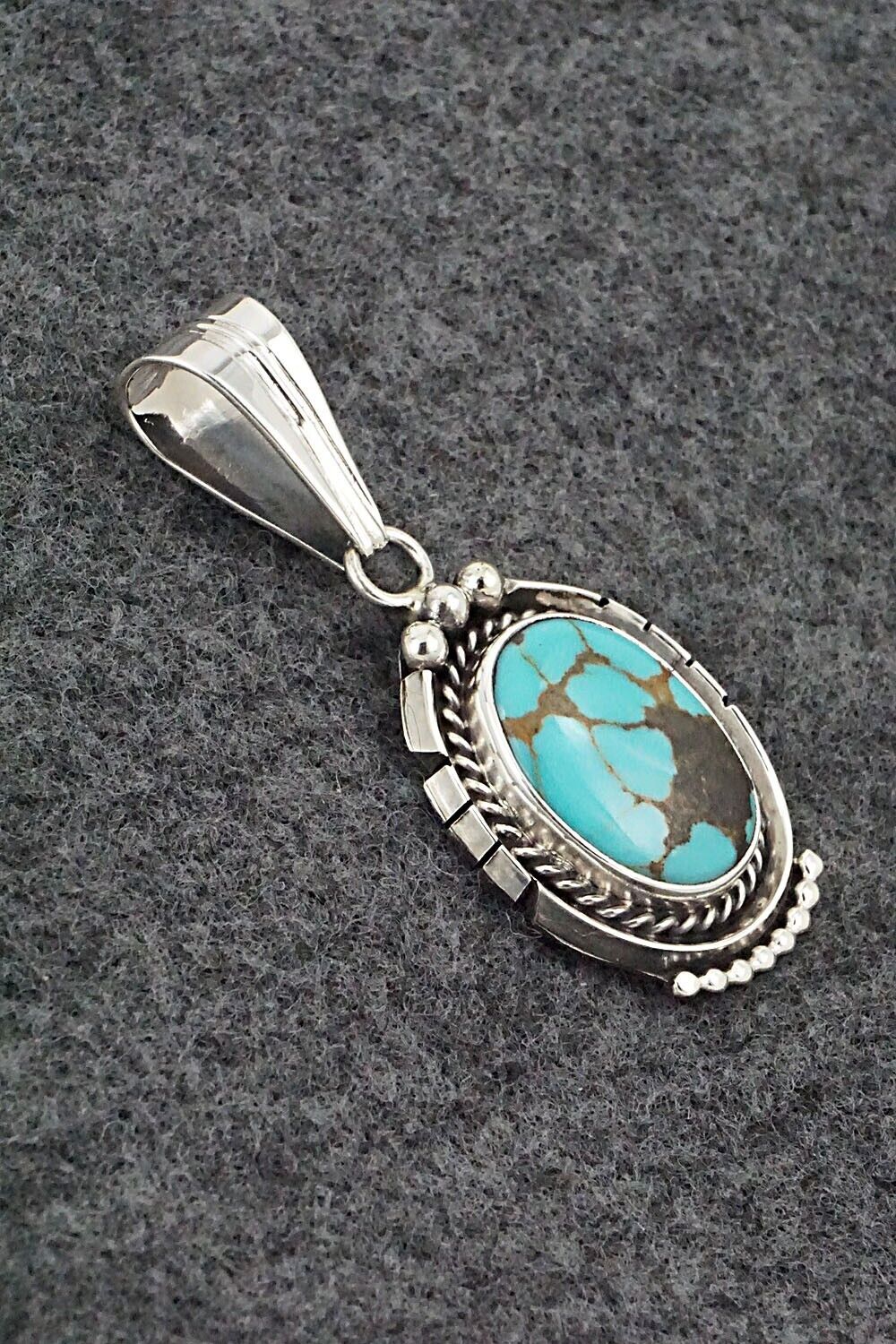 Turquoise & Sterling Silver Pendant - Samuel Yellowhair