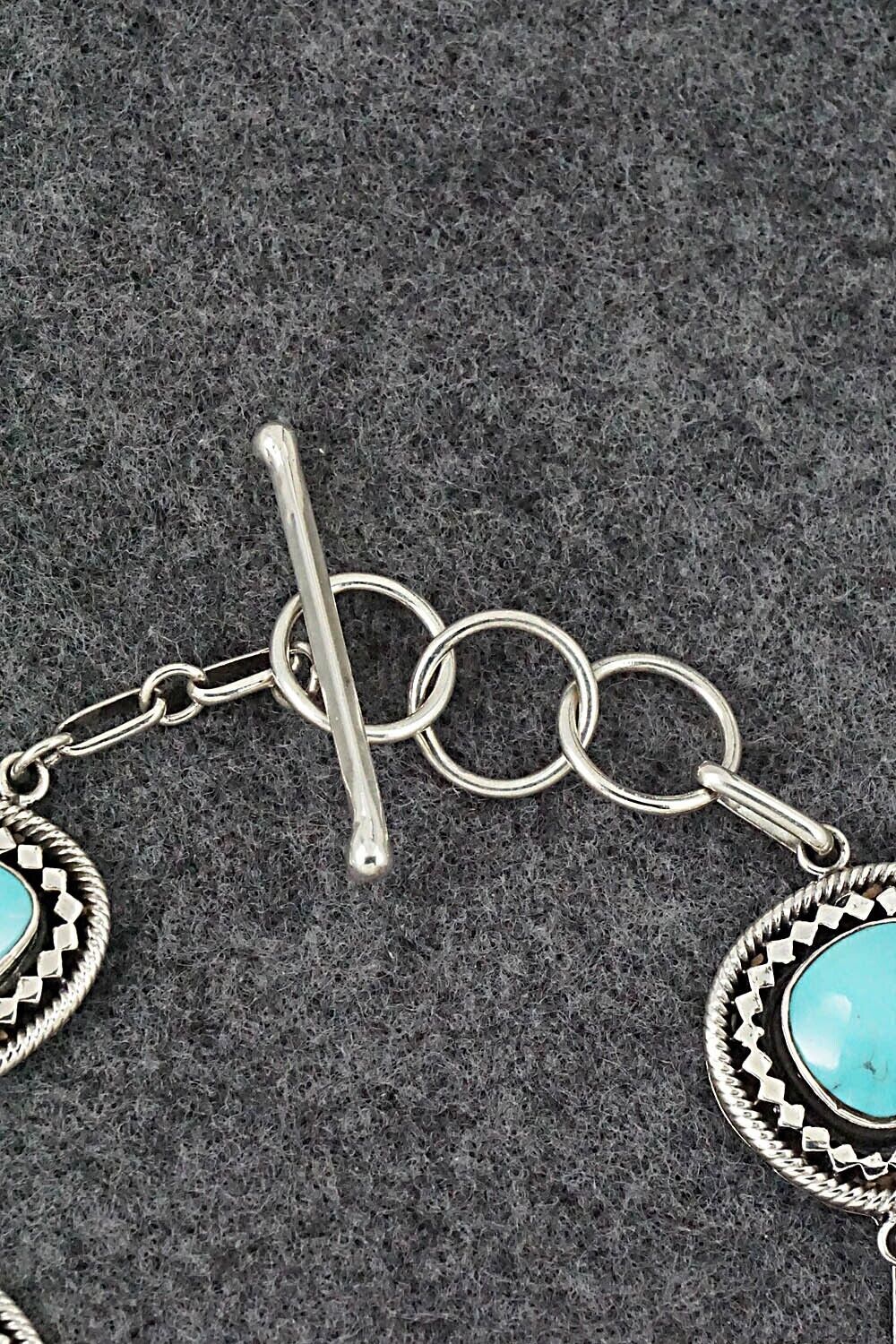 Turquoise & Sterling Silver Link Bracelet - Sheena Jack