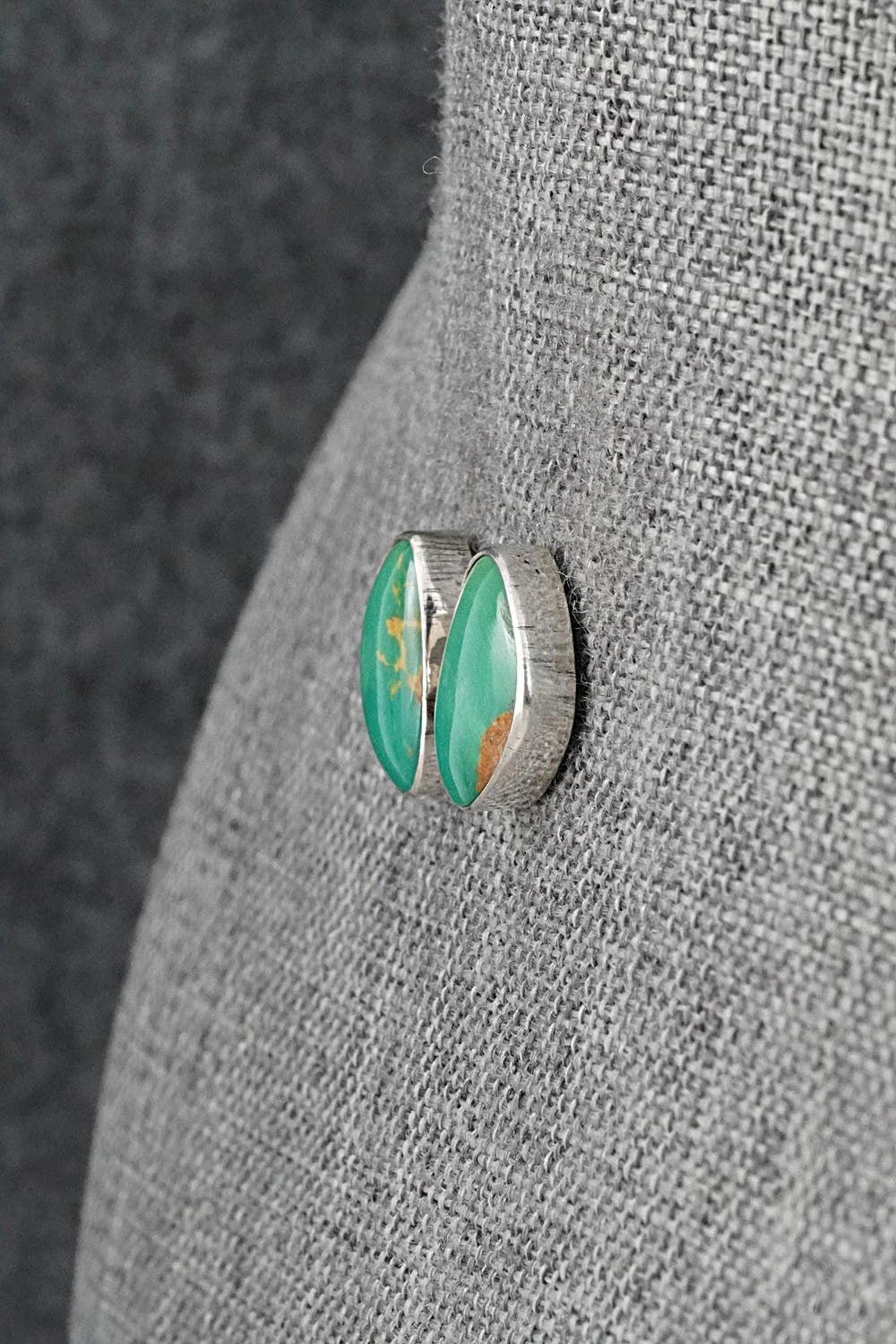 Turquoise & Sterling Silver Earrings - Rosemary Saunders