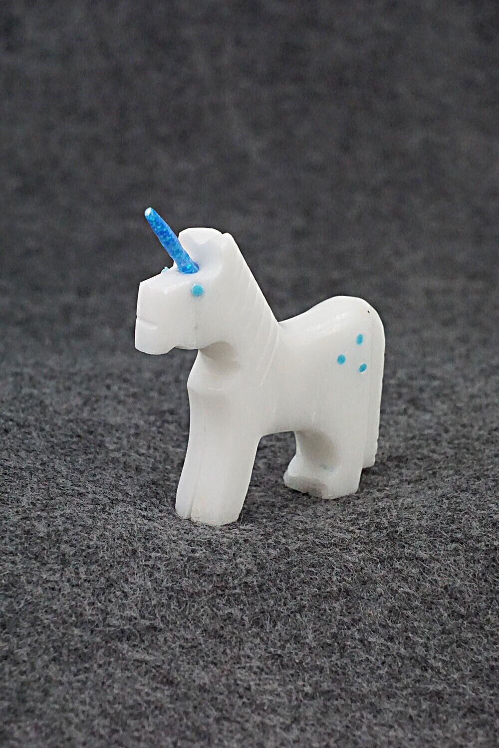 Unicorn Horse Zuni Fetish Carving - Todd Etsate