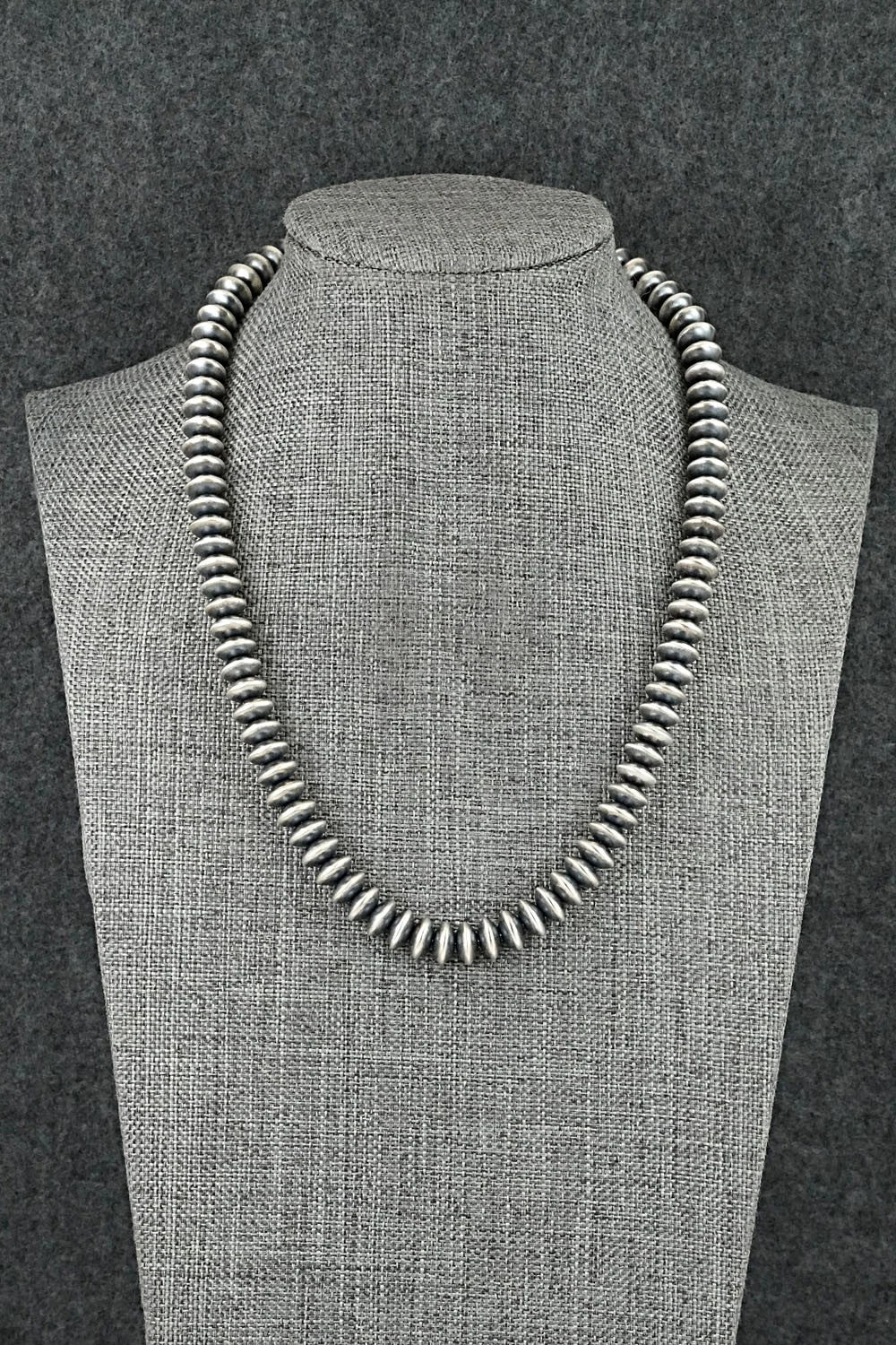 Sterling Silver Navajo Pearl Necklace 16" - Dorinda Mariano