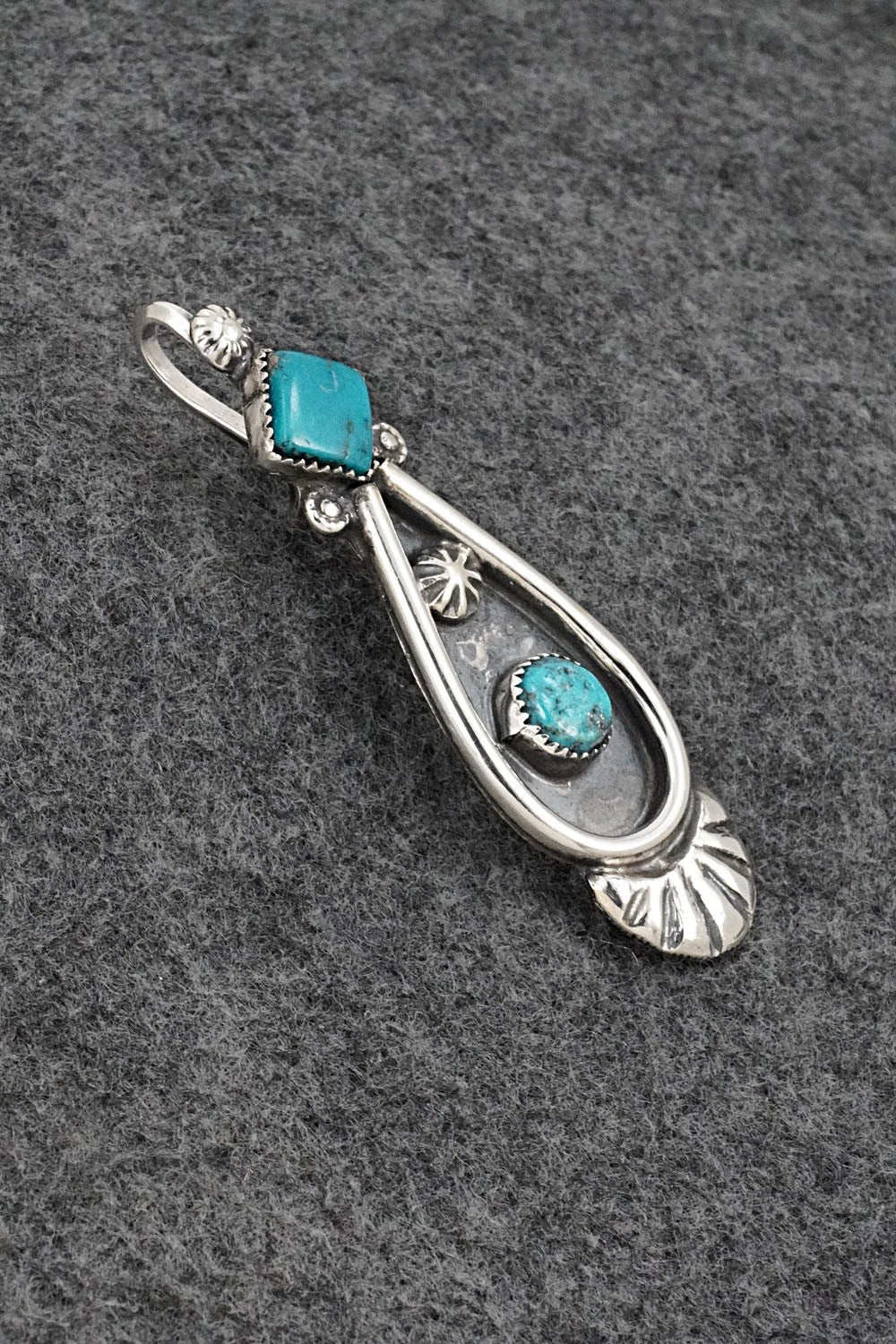Turquoise & Sterling Silver Pendant - Delbert Arviso