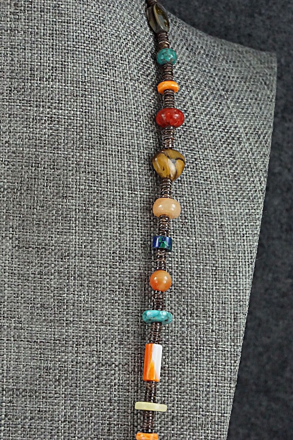 Multi-Stone and Sterling Silver Necklace - Helen Tsosie