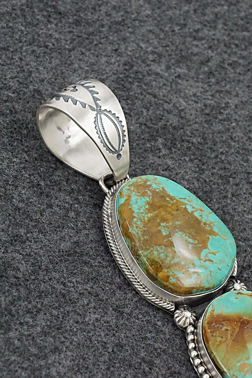 Turquoise & Sterling Silver Pendant - Darrin Livingston