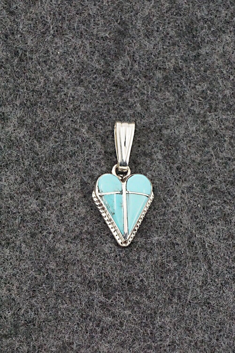 Turquoise and Sterling Silver Pendant - Velda Nastacio