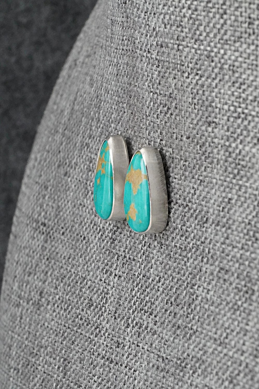 Turquoise & Sterling Silver Earrings - Rosemary Saunders