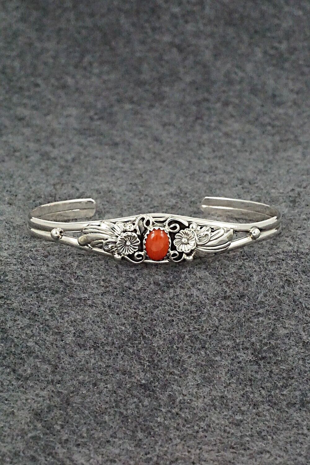 Coral & Sterling Silver Bracelet - Sadie Jim