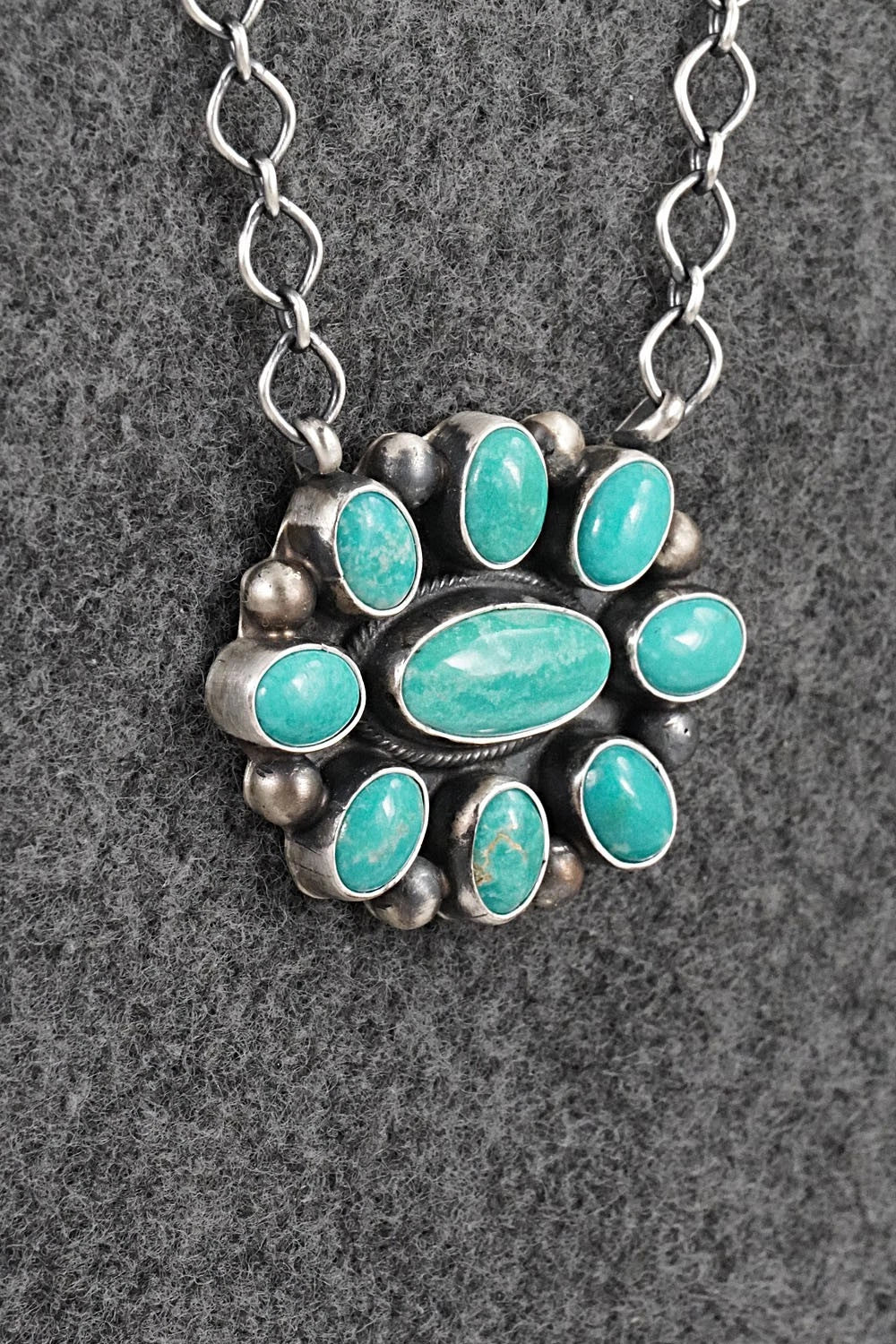 Turquoise & Sterling Silver Necklace - Kathleen Livingston