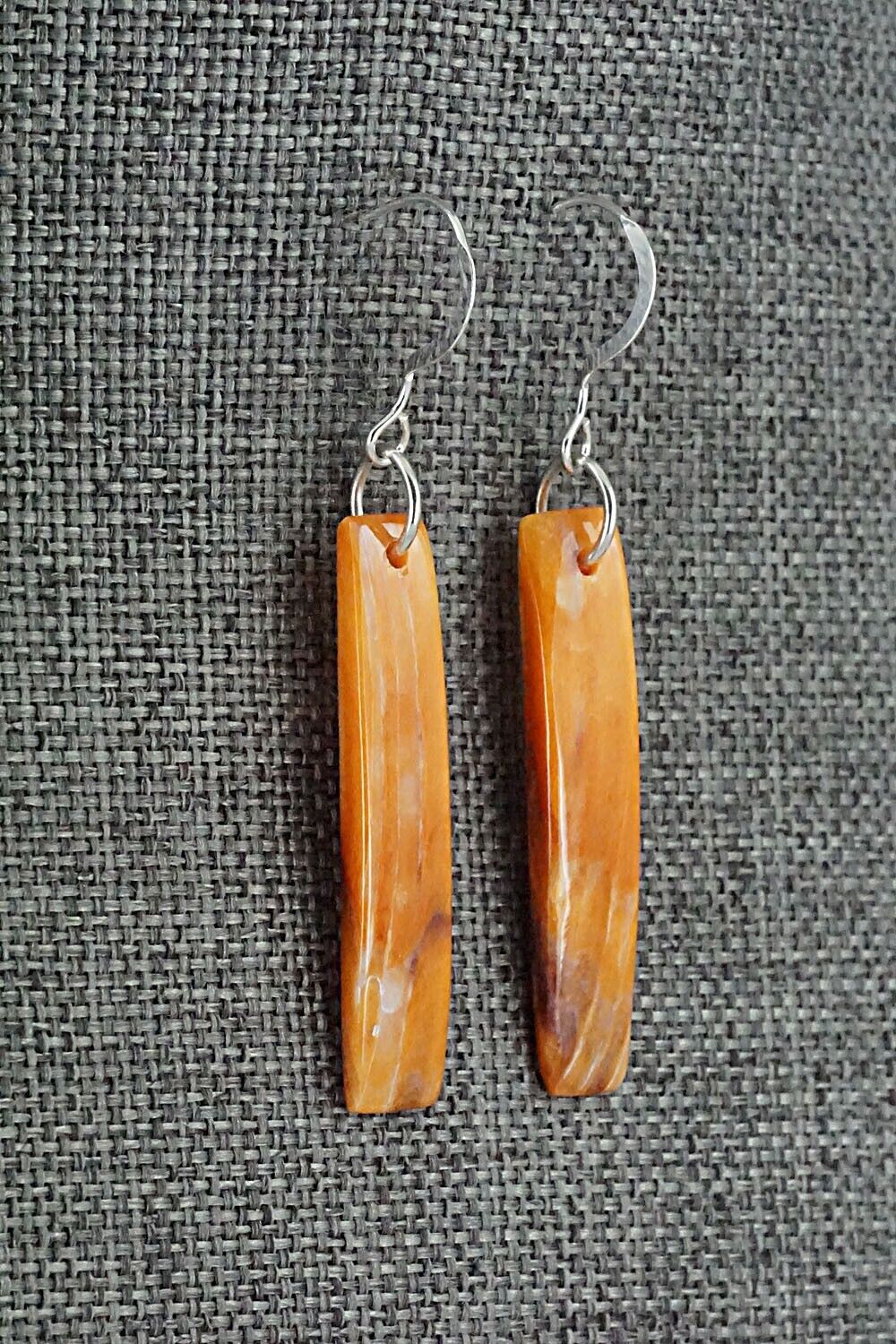 Spiny Oyster & Sterling Silver Earrings - Jesus Espino