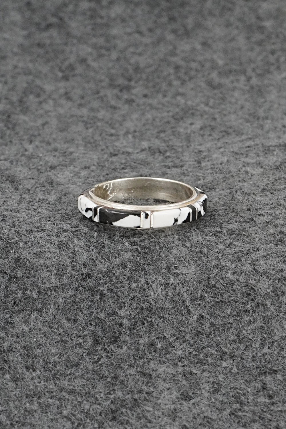 White Buffalo & Sterling Silver Ring - Terrance Panteah - Size 9