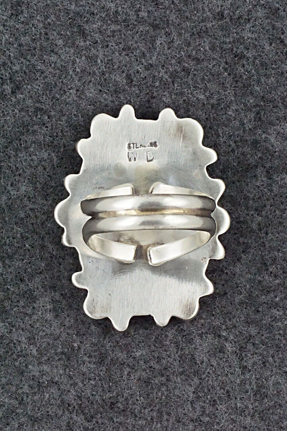Turquoise & Sterling Silver Ring - Wilson Dawes - Size 12