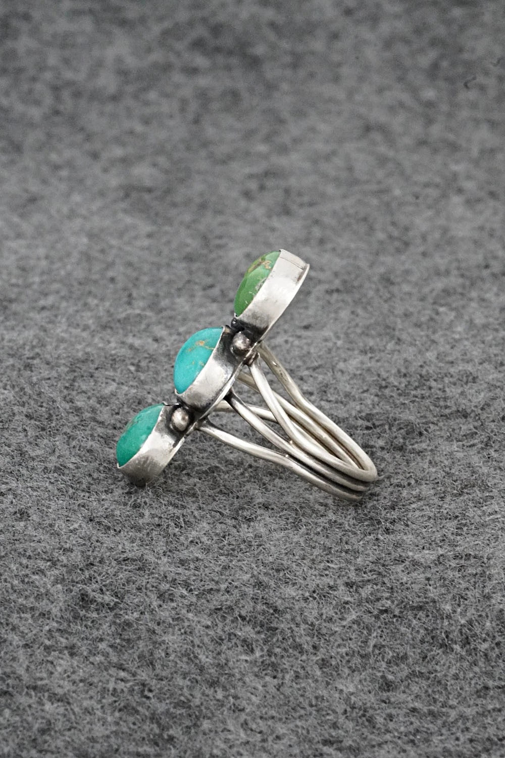 Turquoise & Sterling Silver Ring - Verley Betone - Size 8