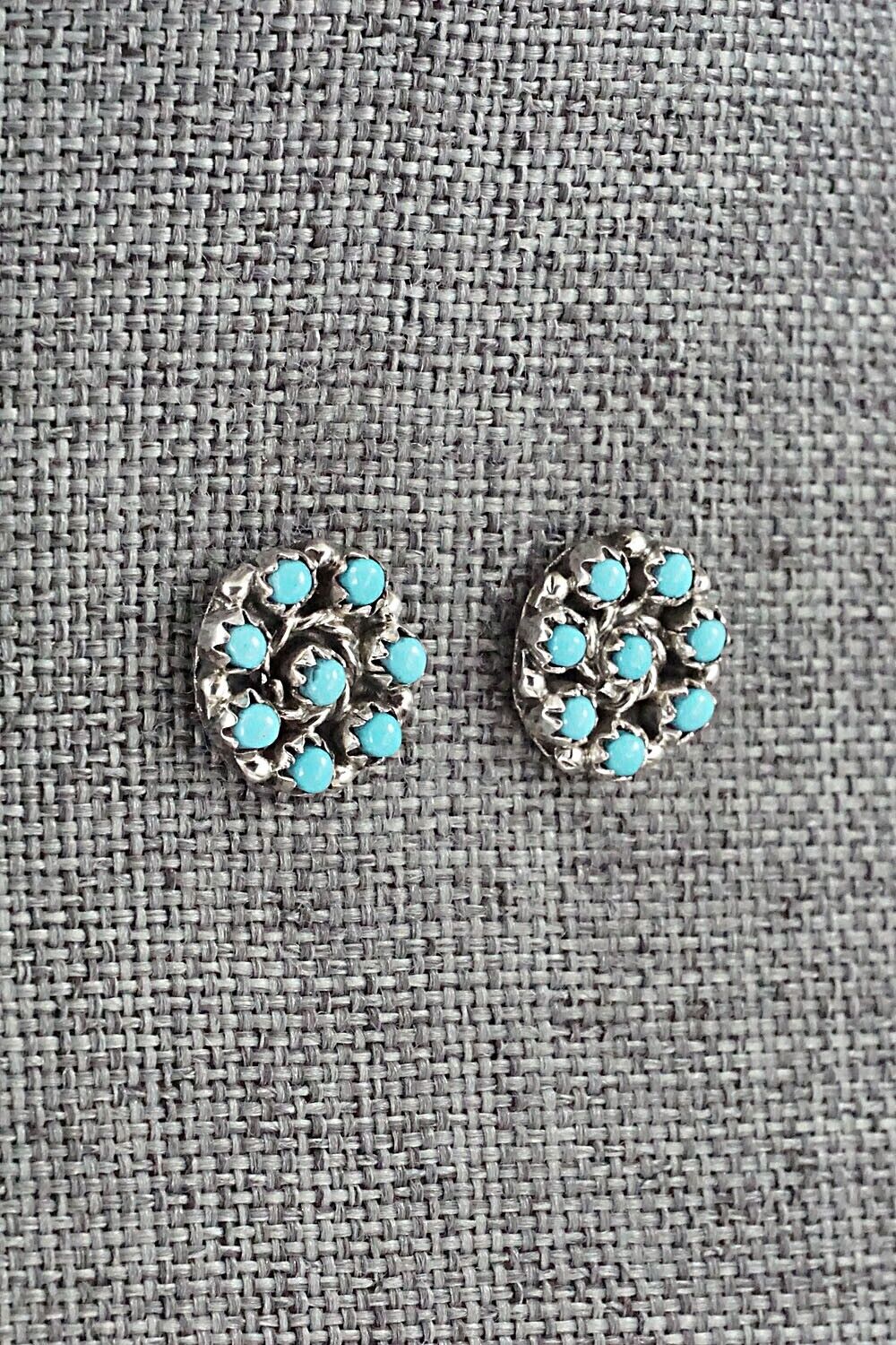 Turquoise & Sterling Silver Earrings - Randy Hooee