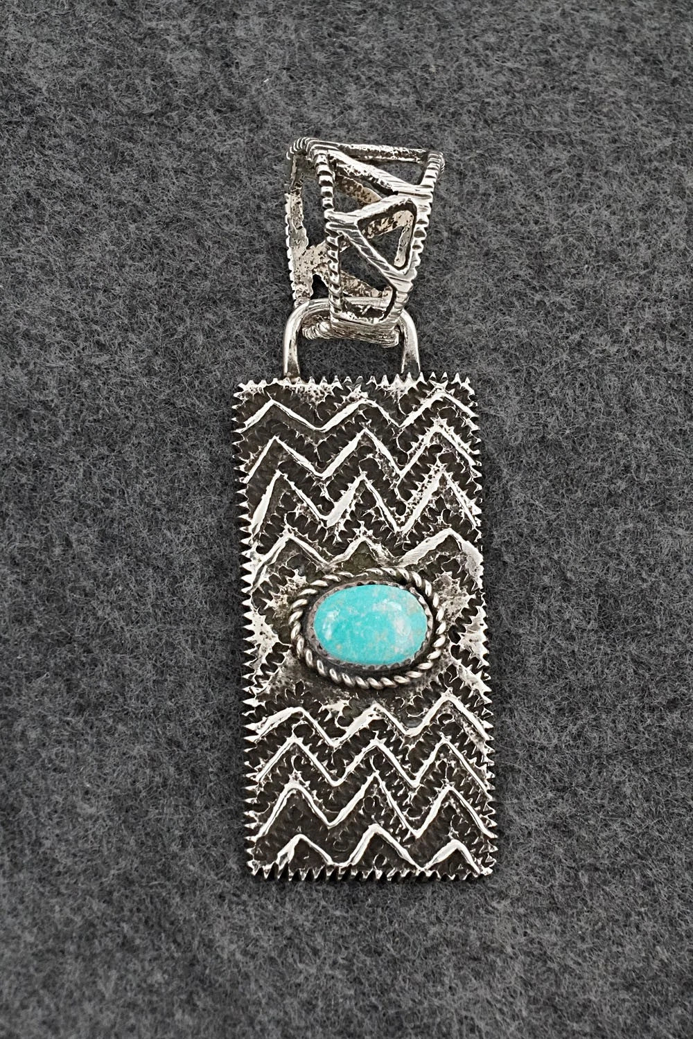 Turquoise & Sterling Silver Pendant - Dylon Reed Arviso