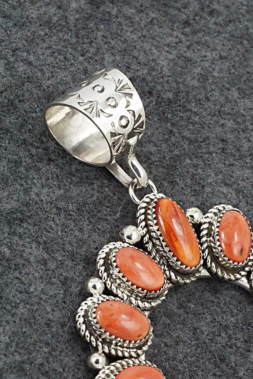 Spiny Oyster & Sterling Silver Pendant - Sandra Parkett