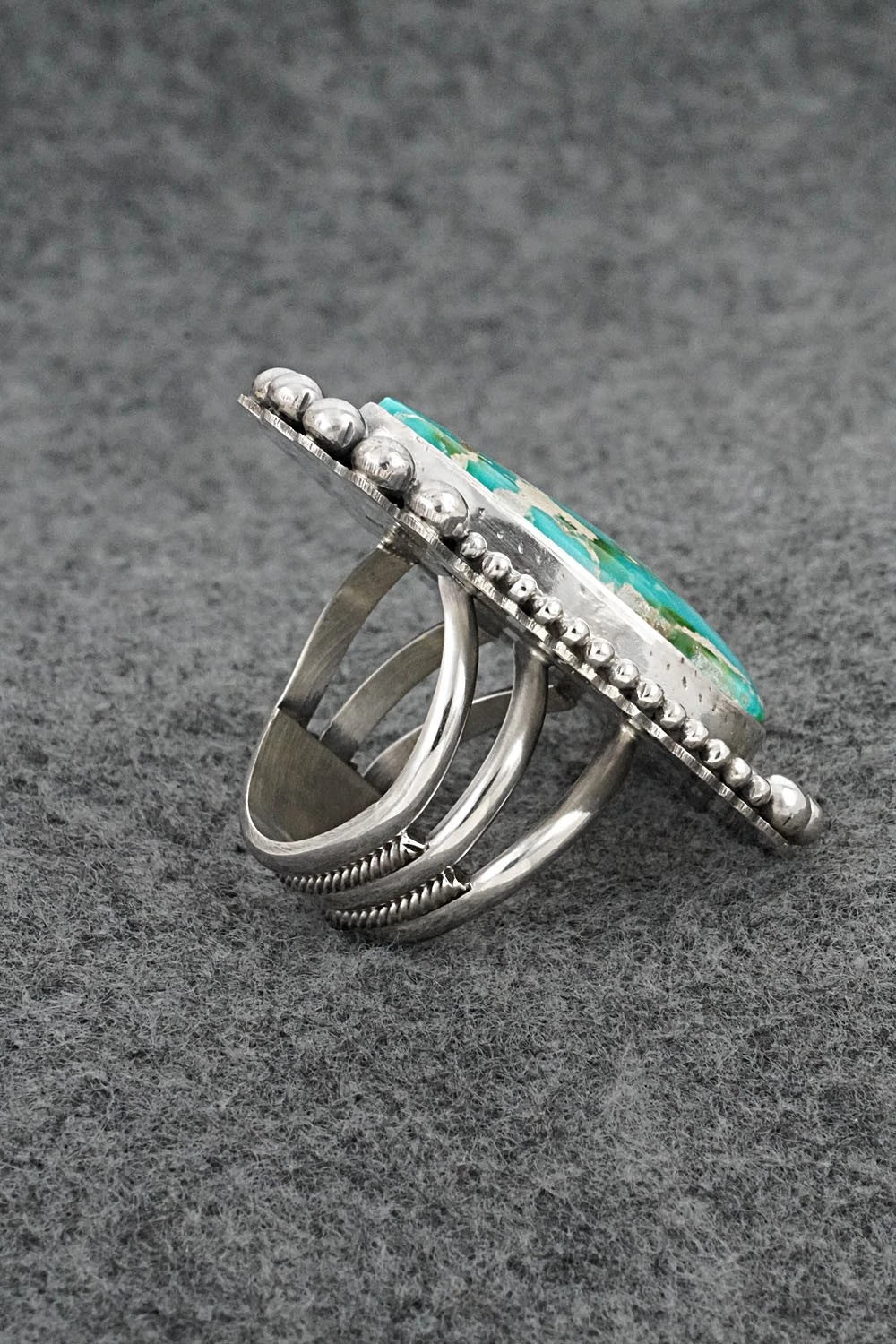 Turquoise & Sterling Silver Ring - Michael Calladitto - Size 9.5
