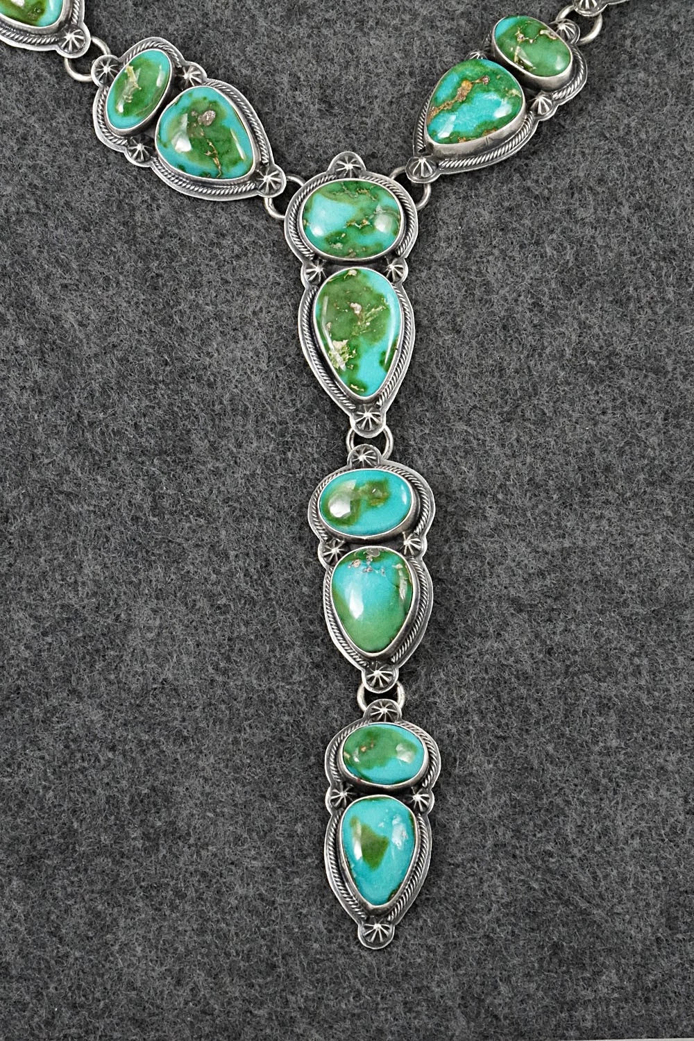 Turquoise & Sterling Silver Necklace and Earrings Set - Randy Boyd