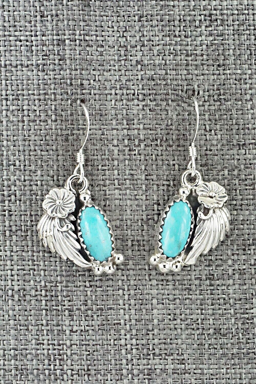 Turquoise and Sterling Silver Earrings - Andrew Vandever